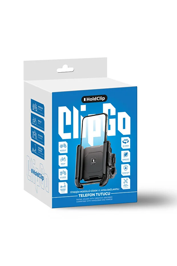 Titreşim Modüllü Gidon ve Ayna Bağlantılı Telefon Tutucu